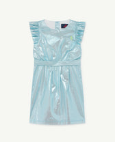 Blue Shiny Weasel Dress PRODUCT FRONT