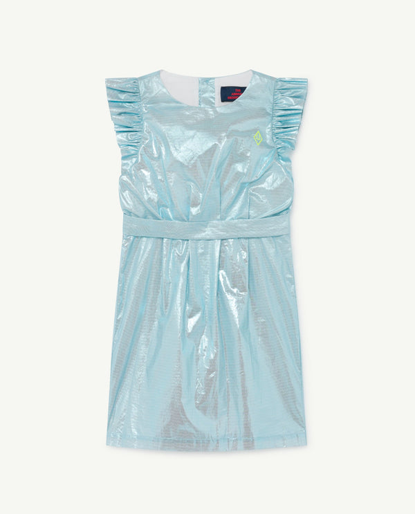 Blue Shiny Weasel Dress PRODUCT FRONT