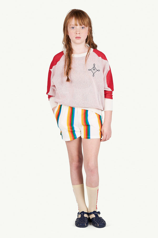 Cream Worm Socks MODEL FRONT
