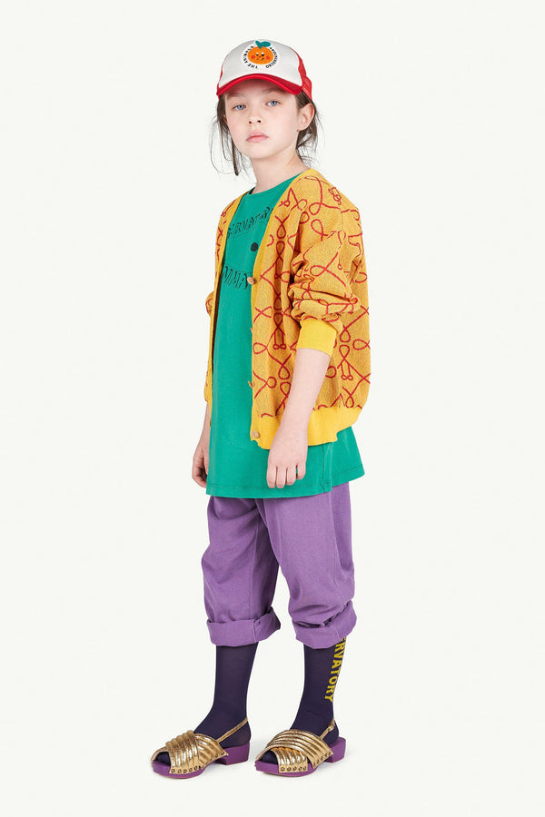 Yellow Racoon Cardigan MODEL FRONT