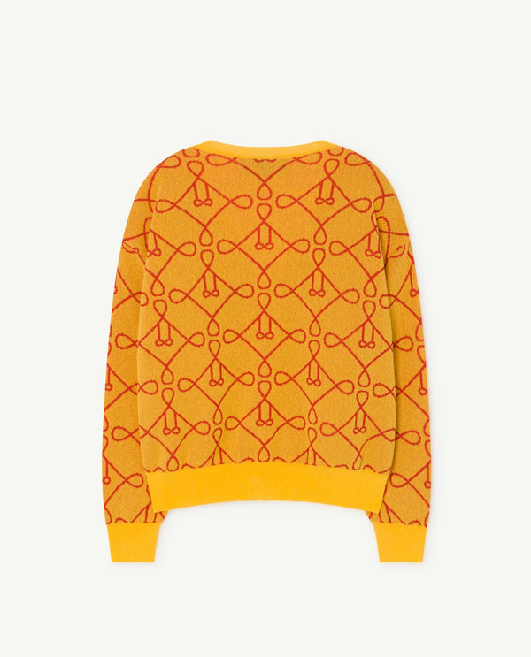 Yellow Racoon Cardigan PRODUCT BACK
