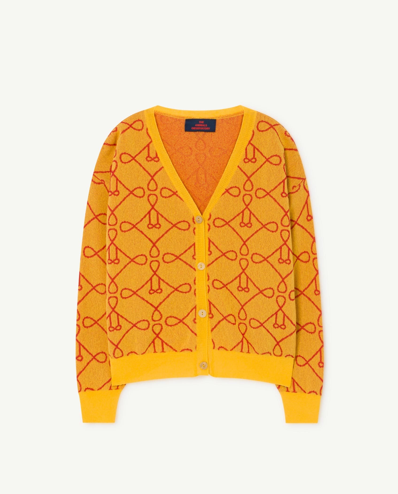 Yellow Racoon Cardigan PRODUCT FRONT
