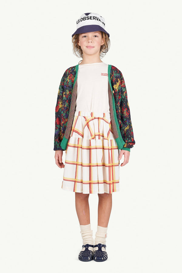 Green Racoon Cardigan MODEL FRONT