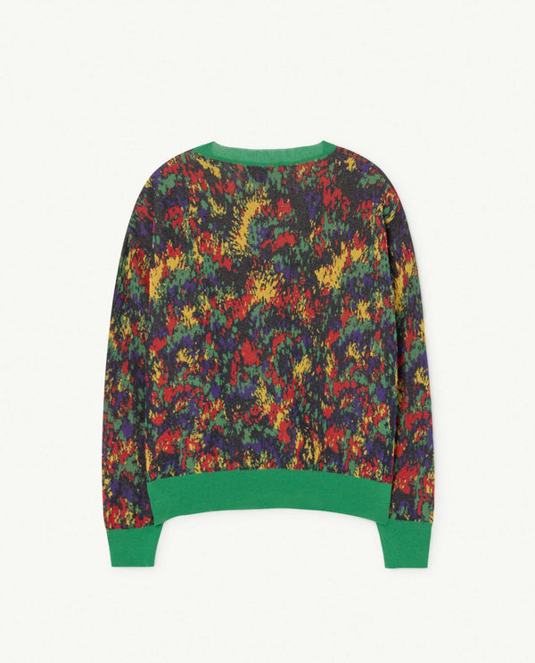 Green Racoon Cardigan PRODUCT BACK