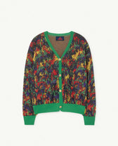 Green Racoon Cardigan PRODUCT FRONT