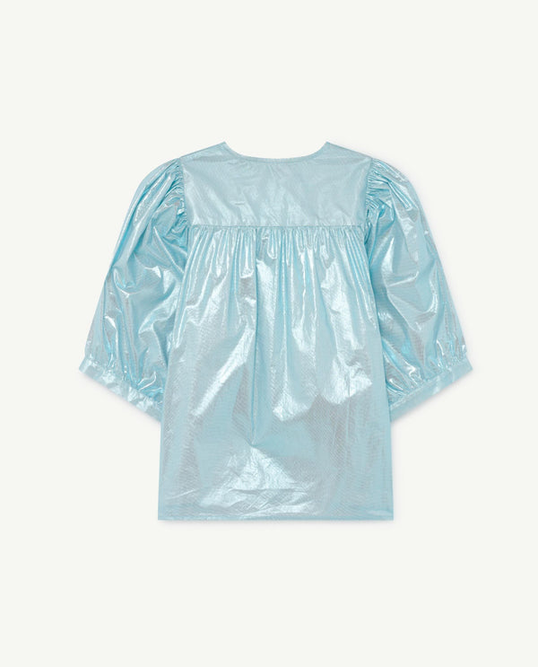 Blue Shiny Weasel Shirt PRODUCT BACK
