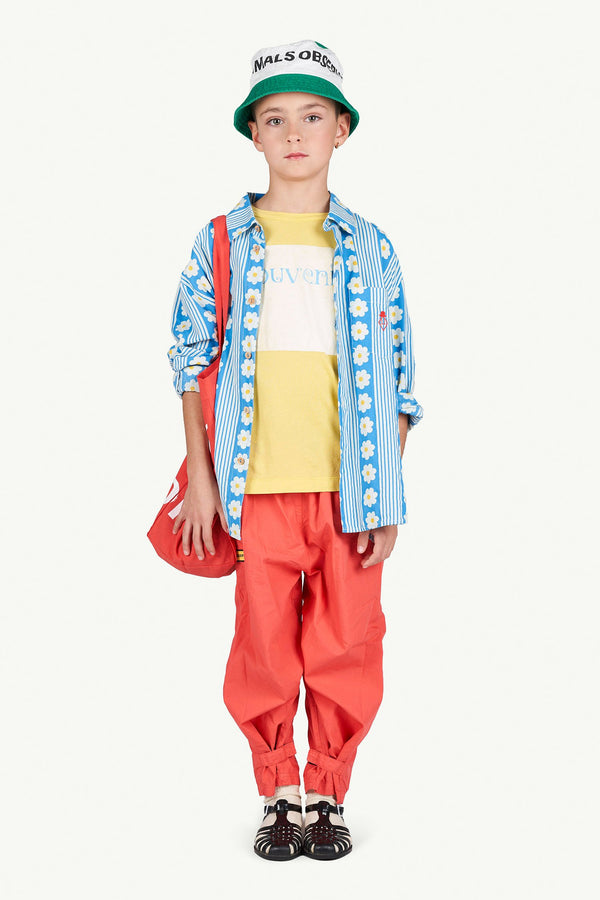 Maroon Eel Trousers MODEL FRONT