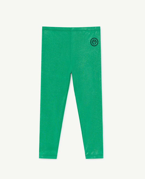Bright Green Alligator Leggings PRODUCT FRONT