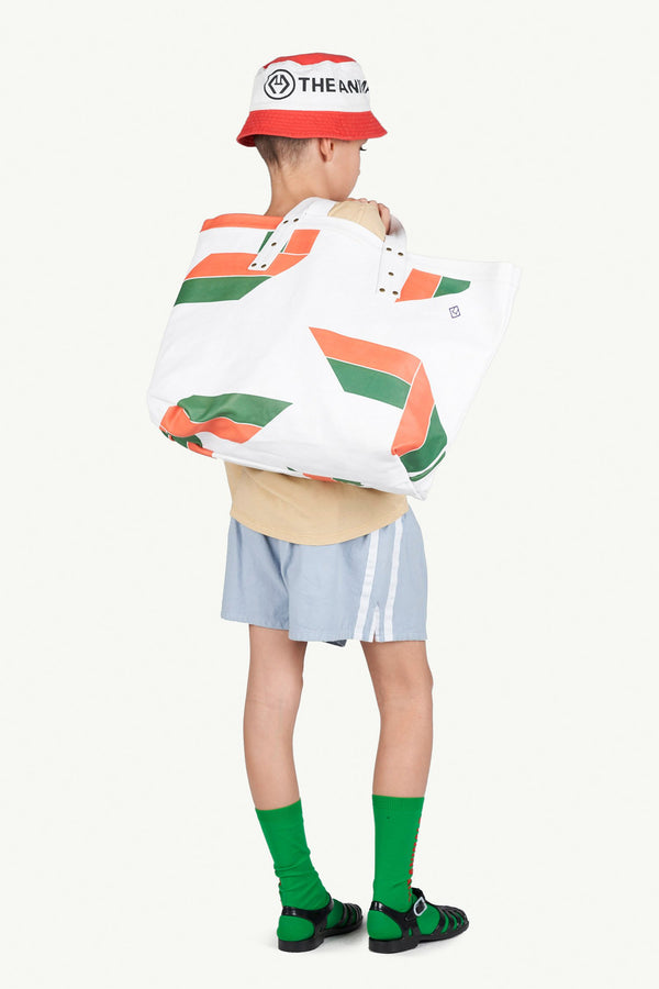 White Canvas Tote Bag MODEL FRONT