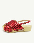 Red Clog Sandals