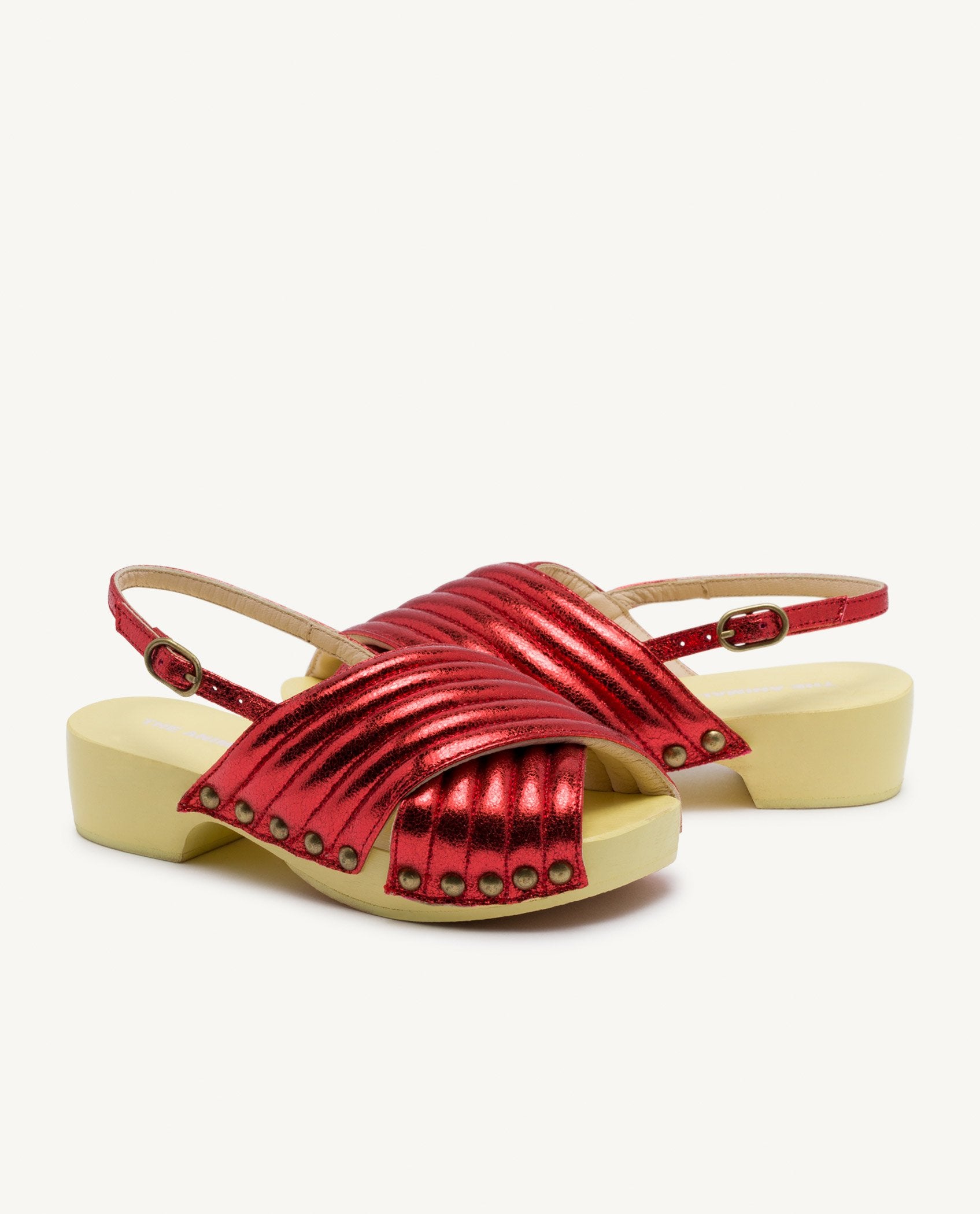 Red Clog Sandals PRODUCT SIDE