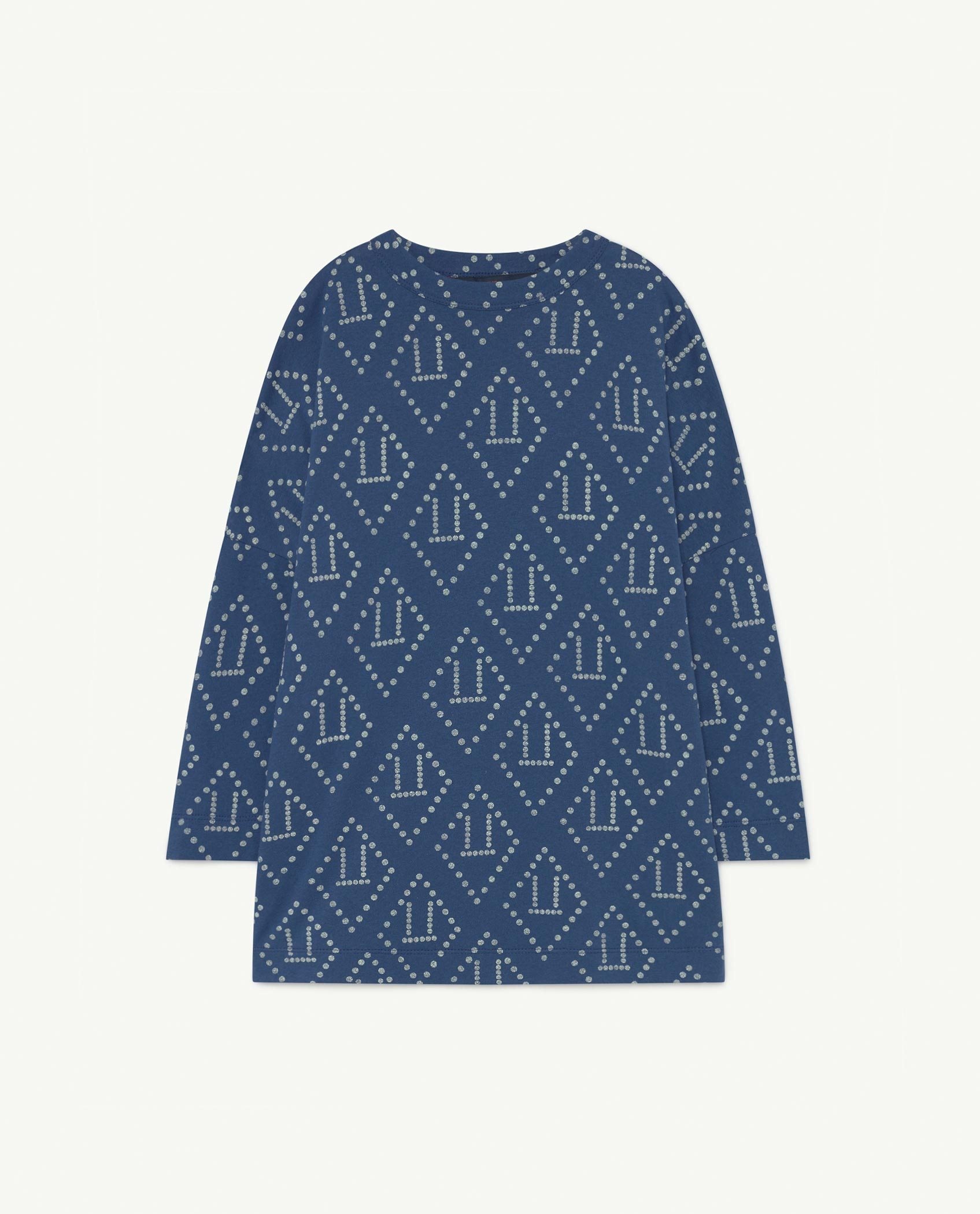 Blue Logo Pigeon Jersey Dress PRODUCT FRONT