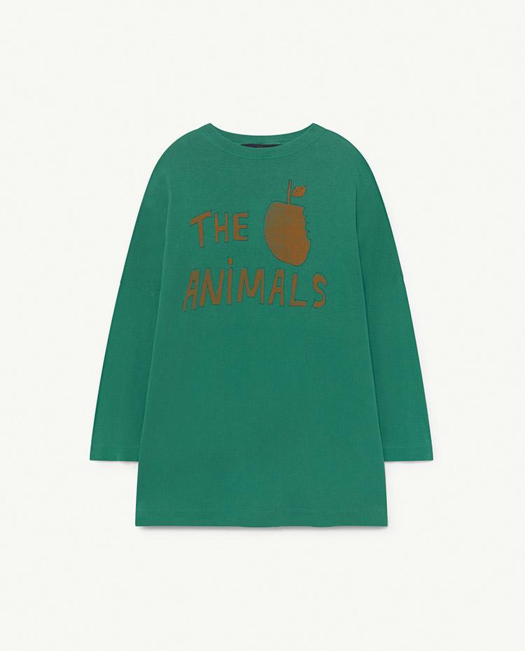 Green The Animals Pigeon Jersey Dress COVER