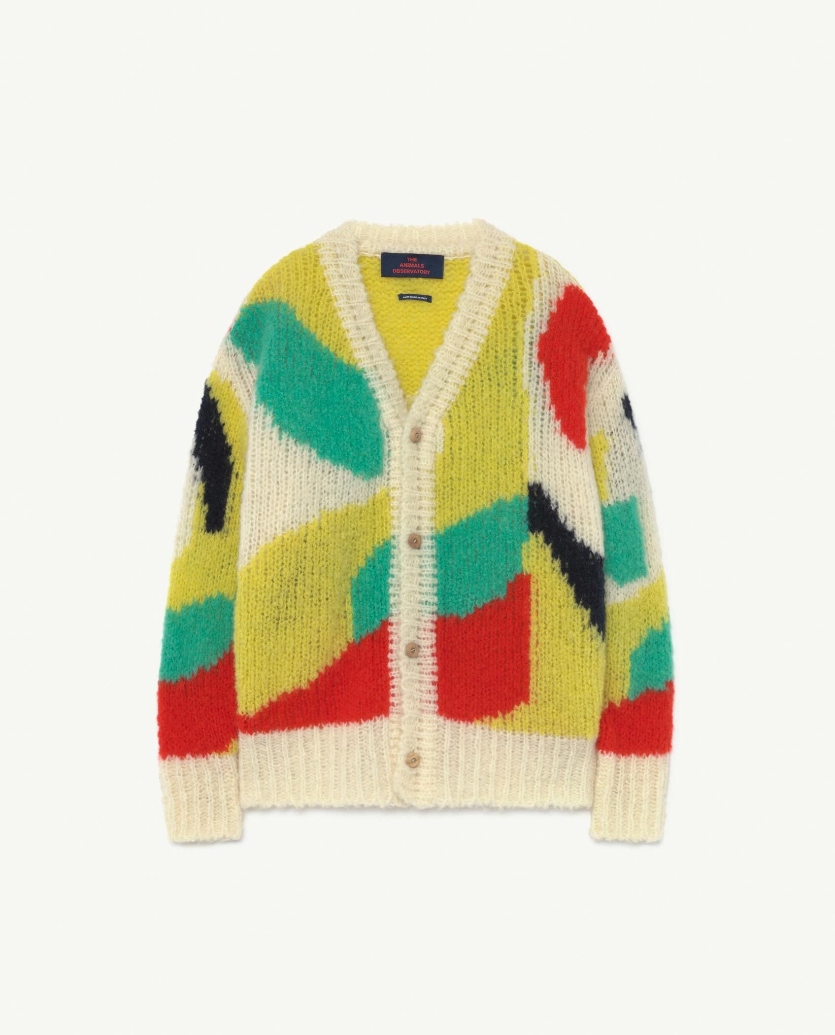 Kids Knitwear Multicolor Arty Racoon Cardigan