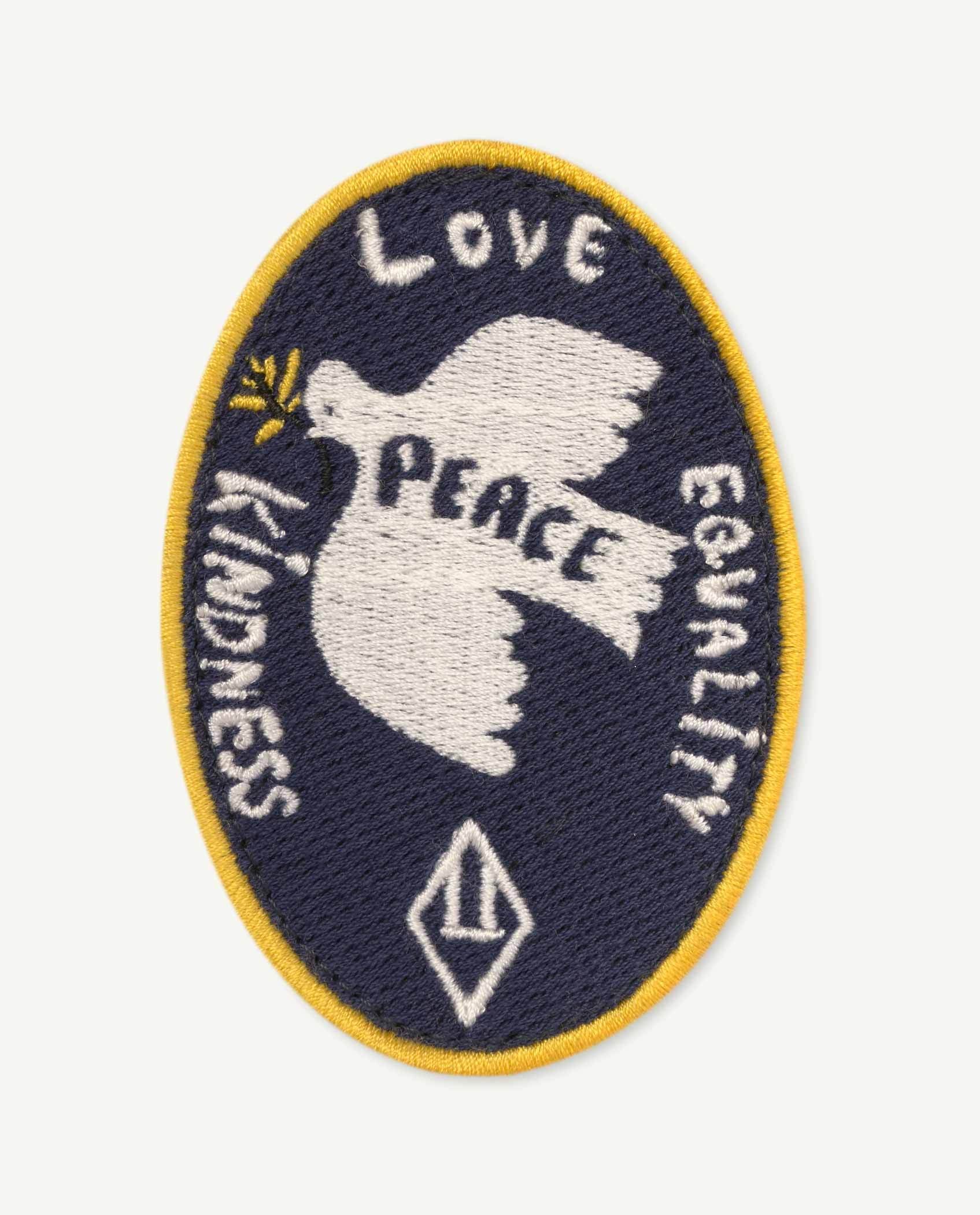 Navy Blue Peace Badge PRODUCT FRONT