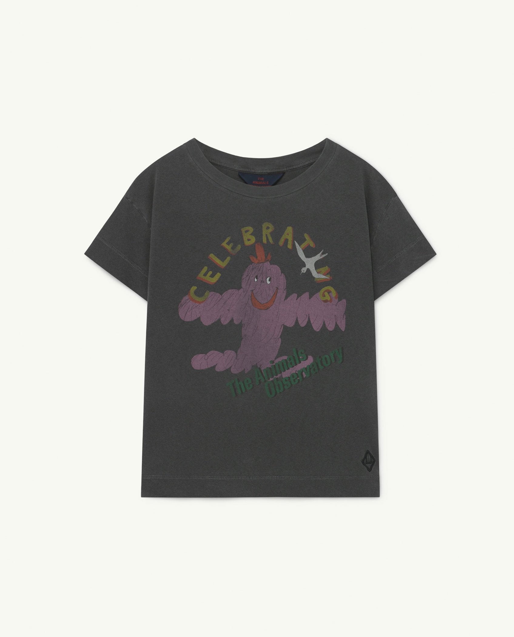 Soft Grey Celebrate Rooster T-Shirt PRODUCT FRONT