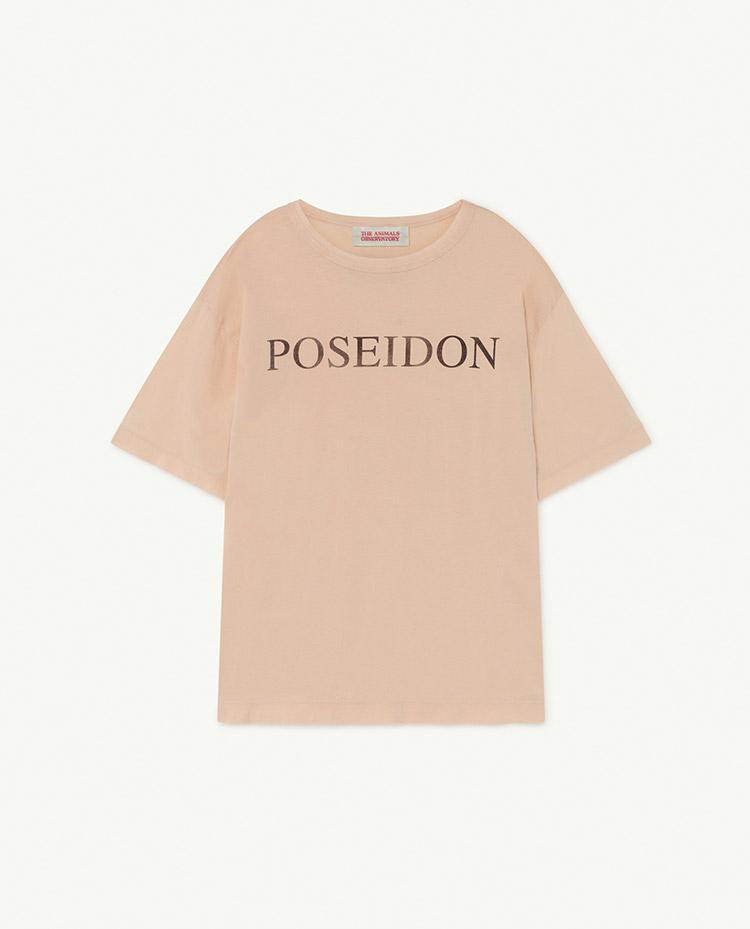 Soft Pink Poseidon Rooster Oversize T-Shirt COVER