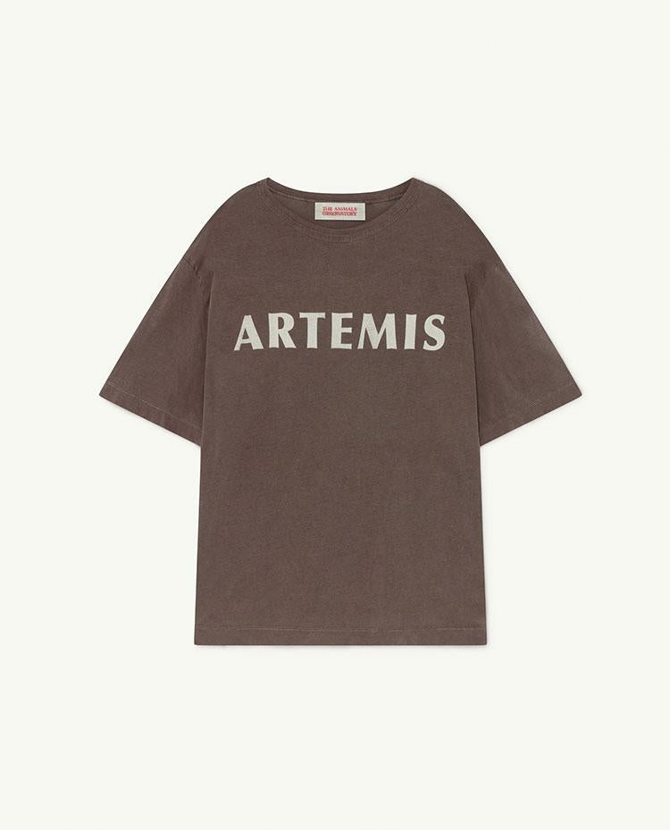 Deep Brown Artemis Rooster Oversize T-Shirt COVER