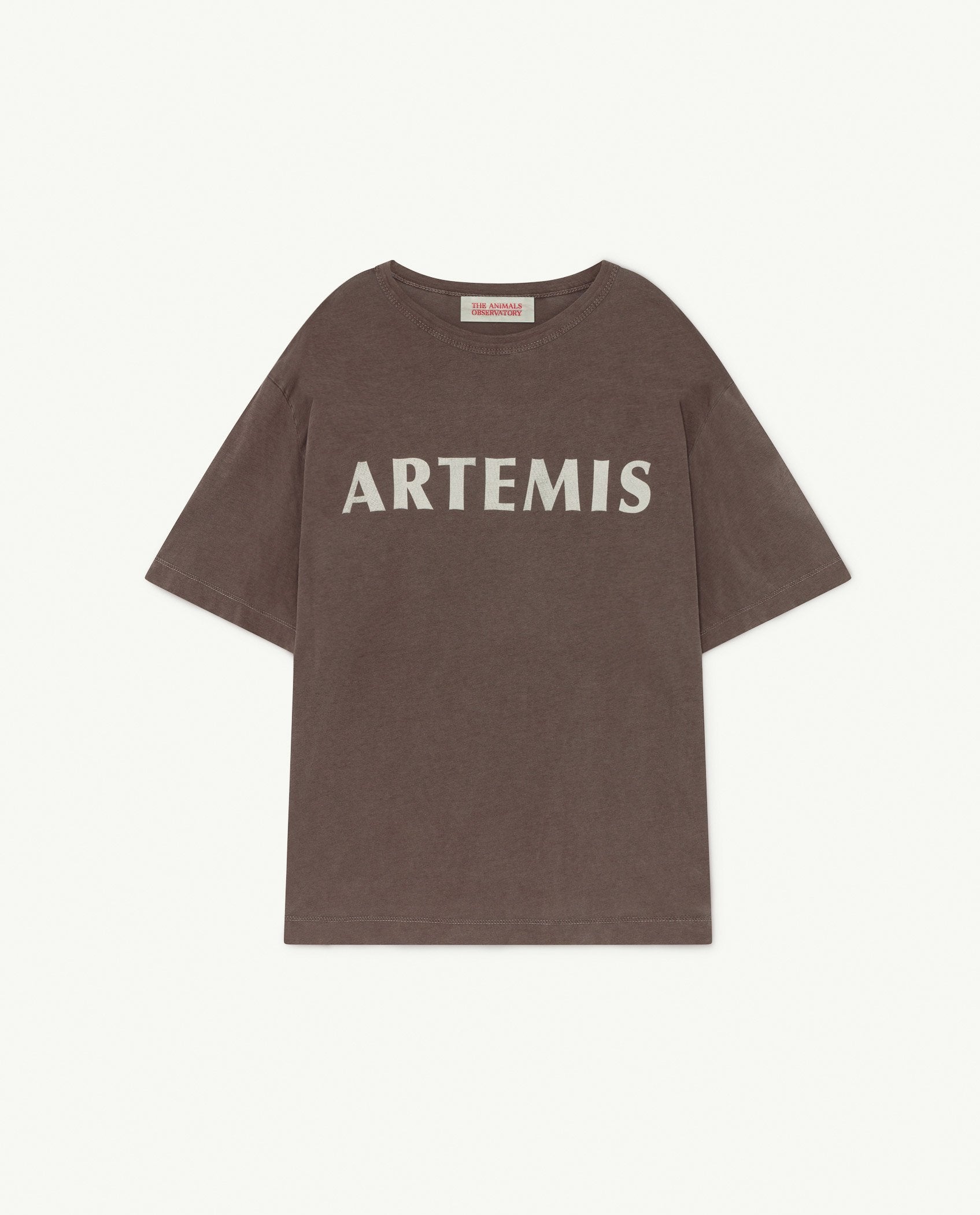 Deep Brown Artemis Rooster Oversize T-Shirt PRODUCT FRONT