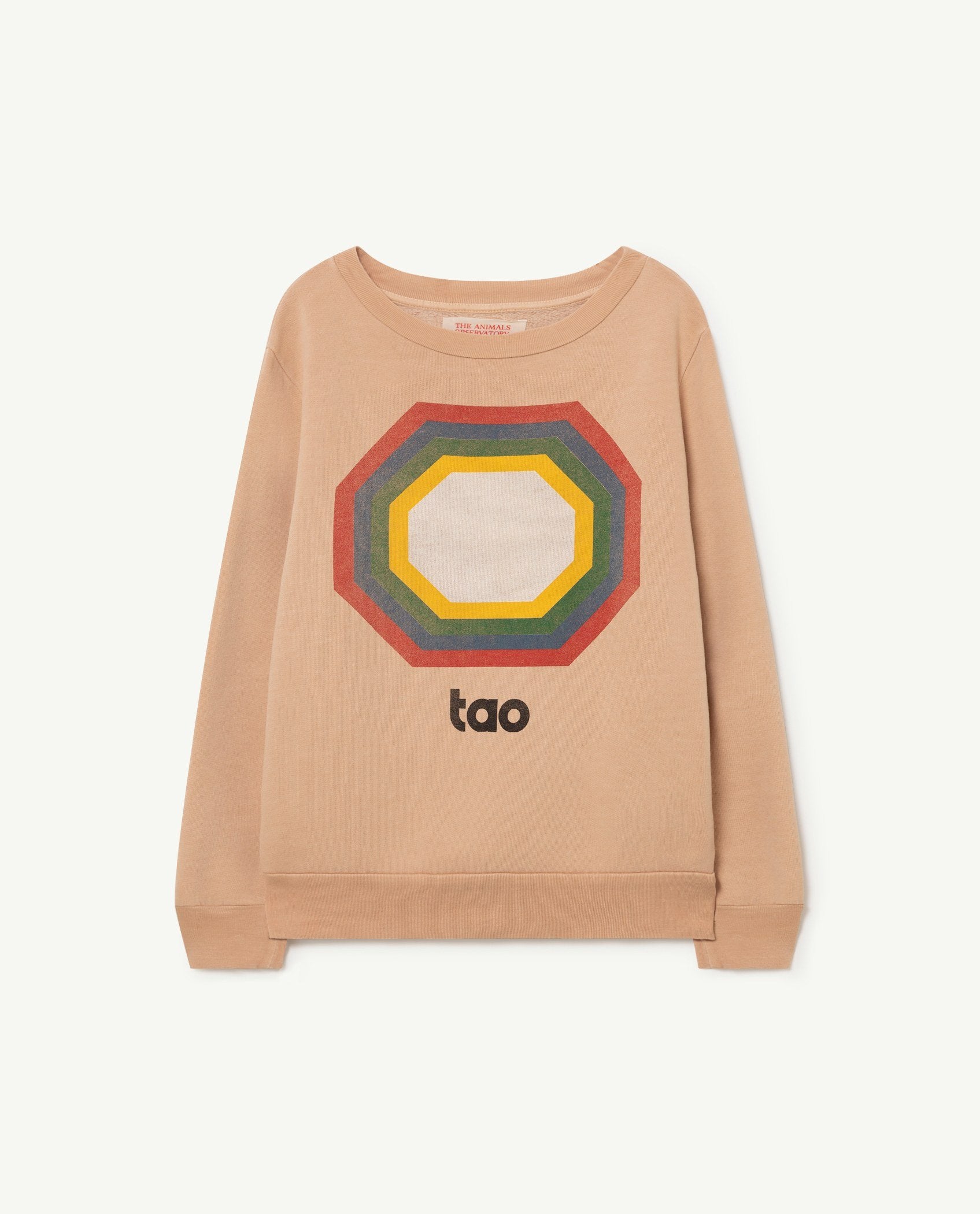 Soft Pink Octagon Bear Sweatshirt PRODUCT FRONT