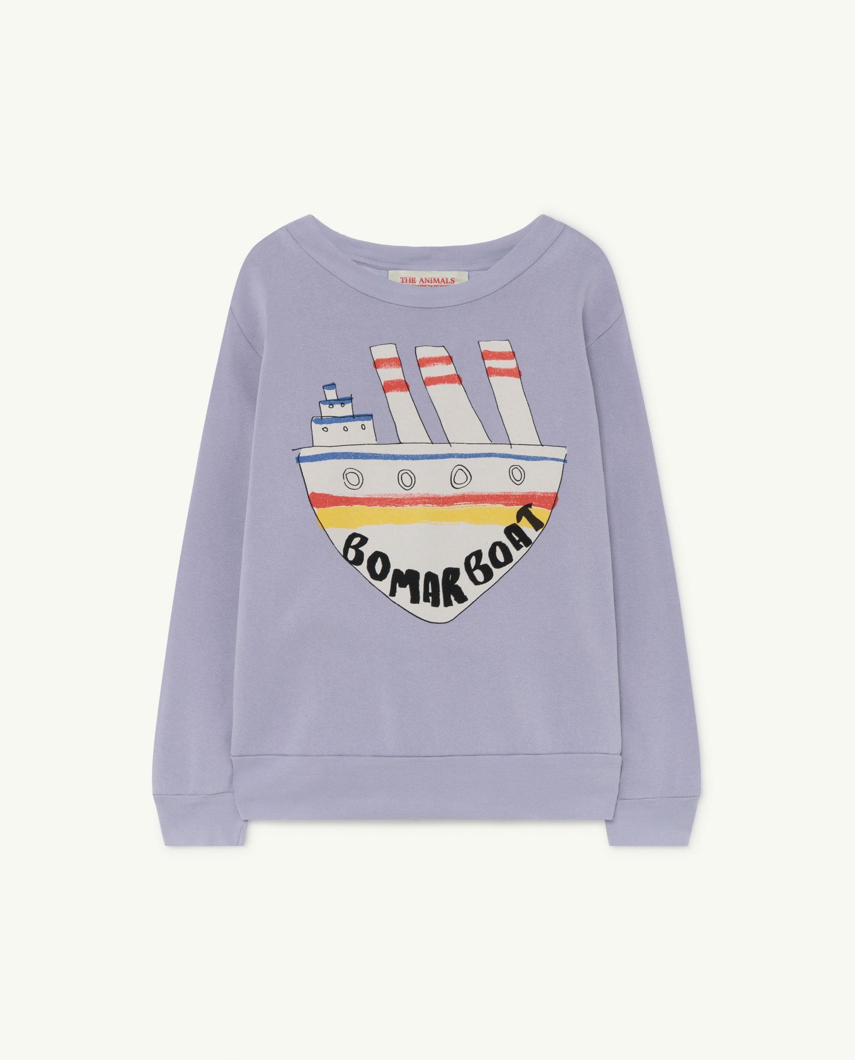 Soft Purple Boat Bear Sweatshirt PRODUCT FRONT