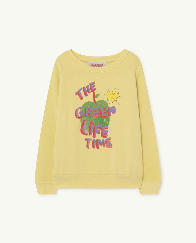 Soft Yellow Apple Bear Sweatshirt COVER