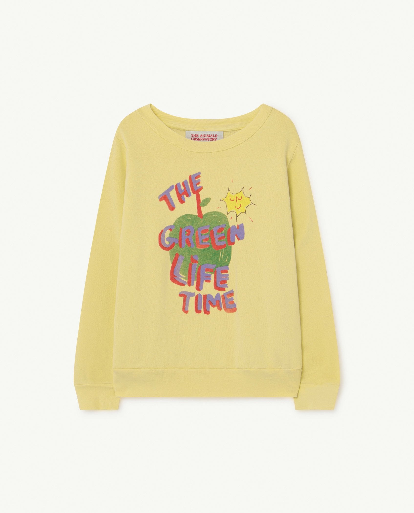 Soft Yellow Apple Bear Sweatshirt PRODUCT FRONT