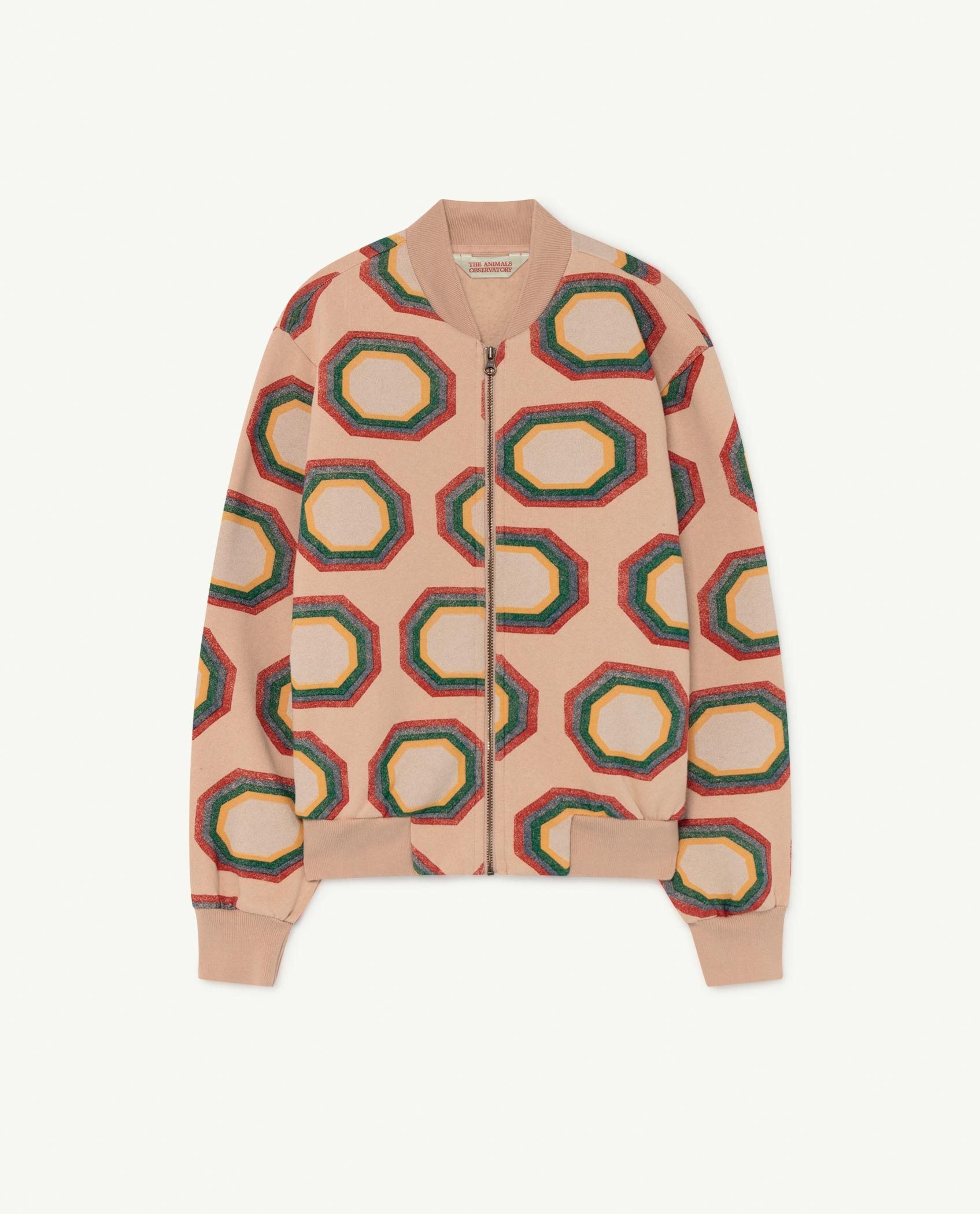 Soft Pink Octagon Zebra Sweatshirt PRODUCT FRONT
