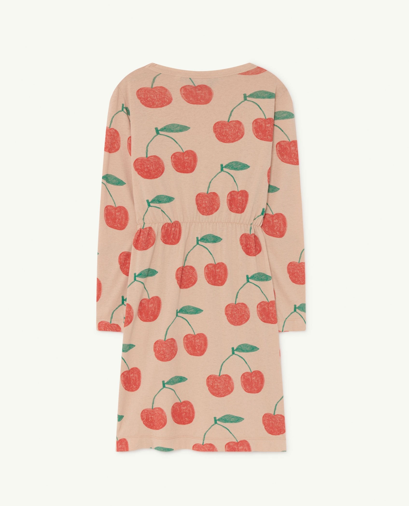 Soft Pink Cherries Crab Dress PRODUCT BACK