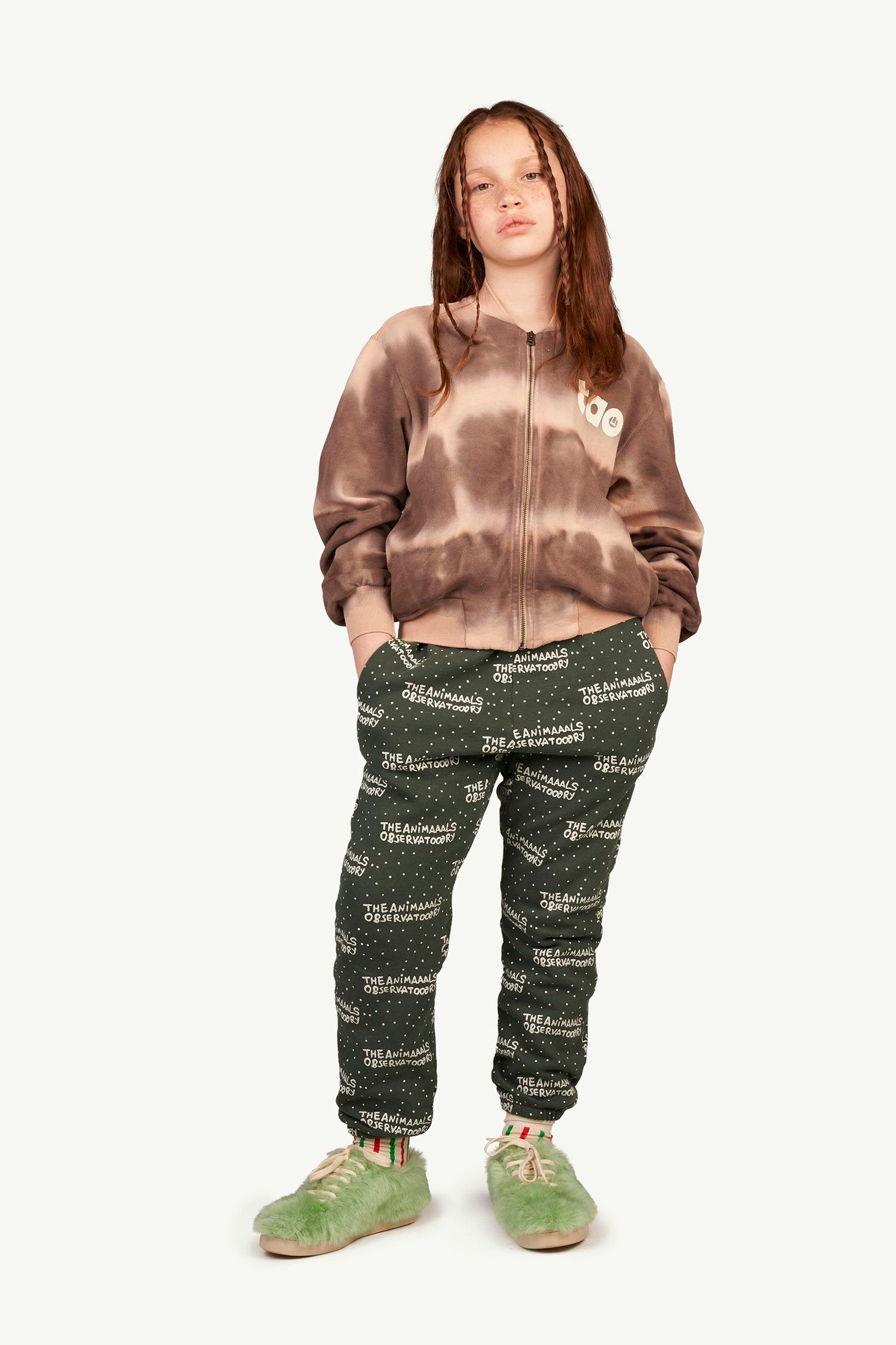 Green The Animals Dromedary Trousers MODEL FRONT