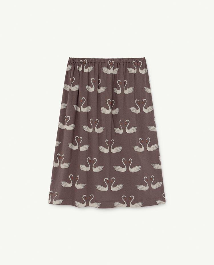 Deep Brown Swans Ladybug Skirt COVER