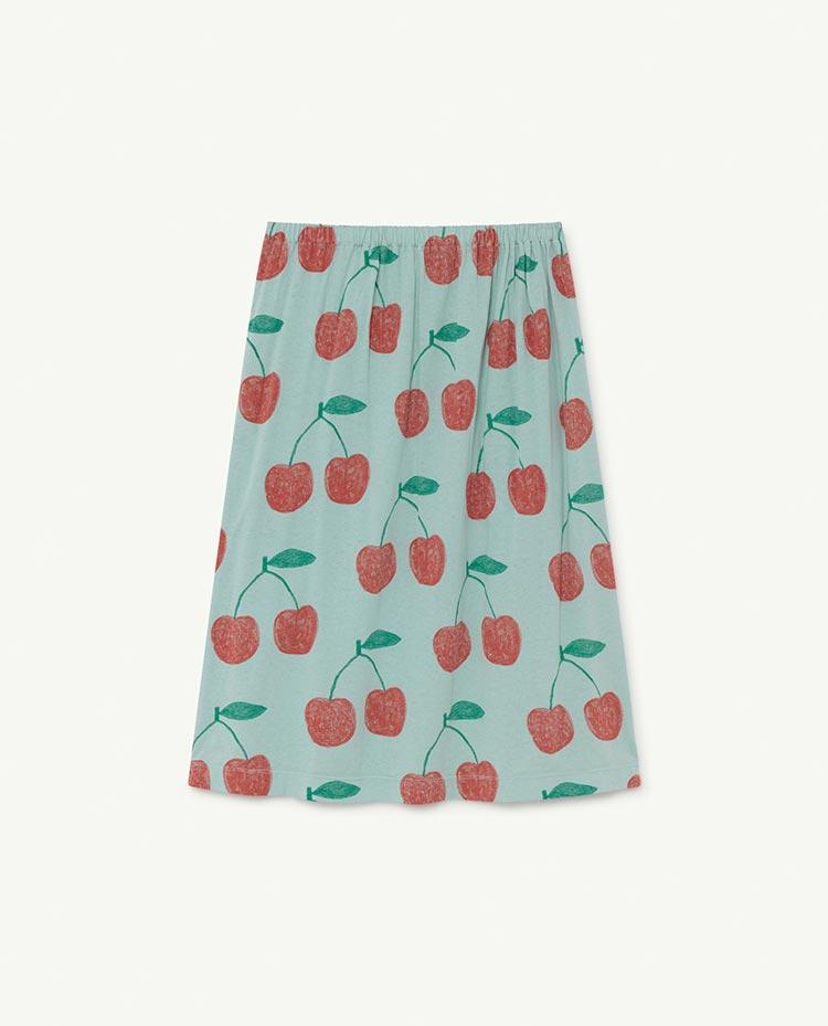 Soft Blue Cherries Ladybug Skirt COVER
