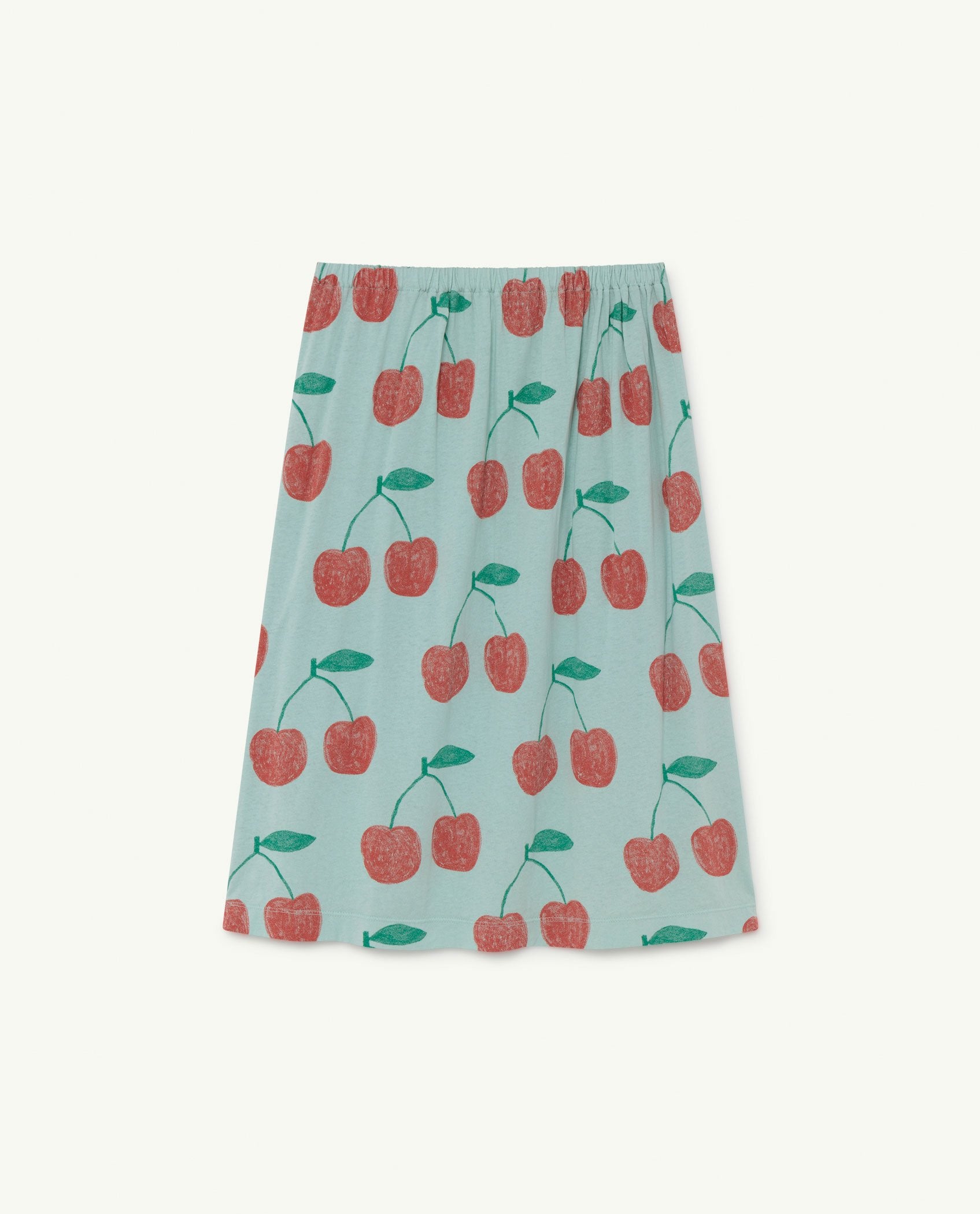 Soft Blue Cherries Ladybug Skirt PRODUCT FRONT