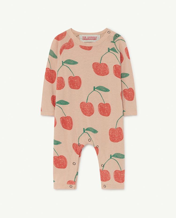 Soft Pink Cherries Owl Baby Pyjama COVER