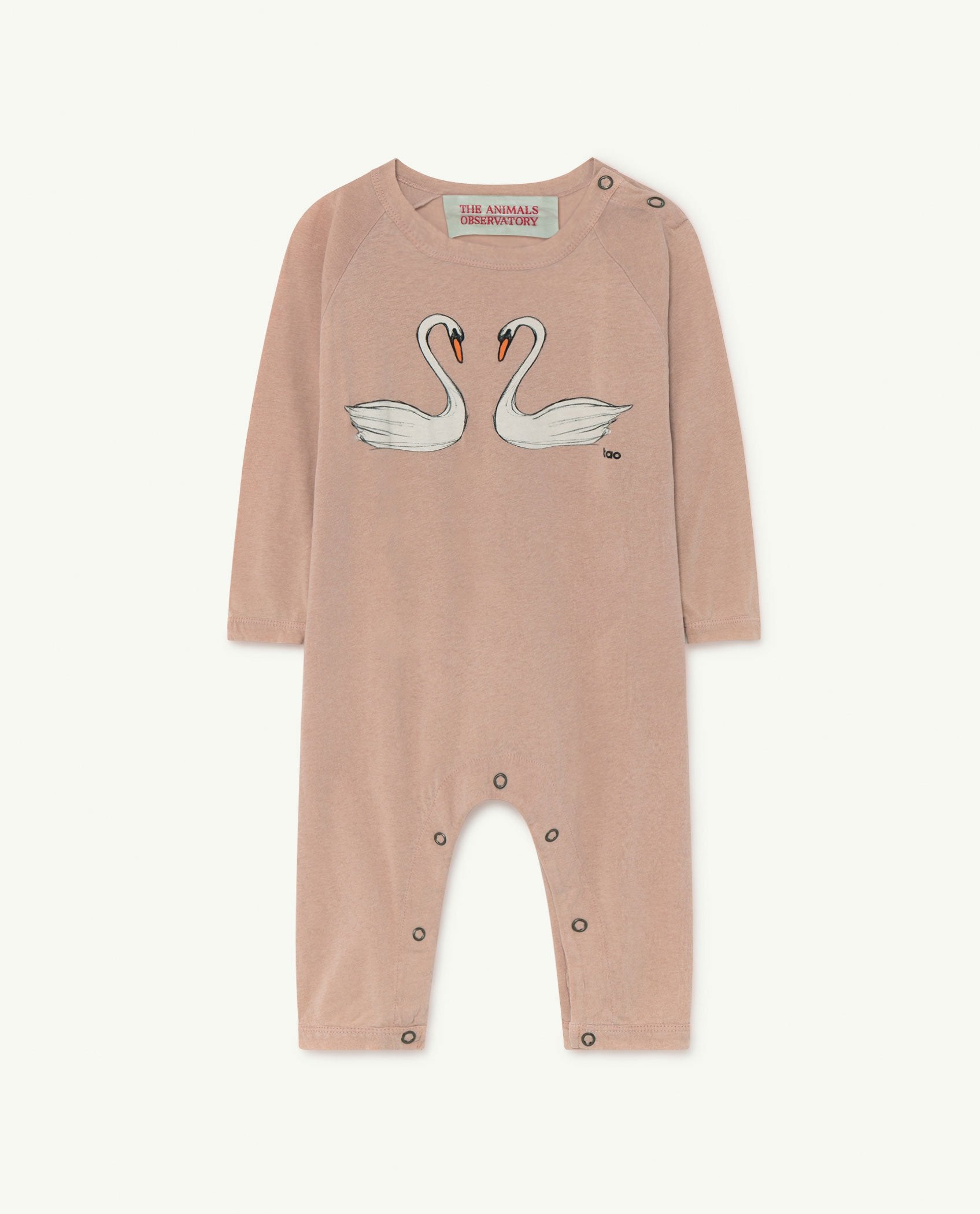 Soft Brown Swans Owl Baby Pyjama PRODUCT FRONT