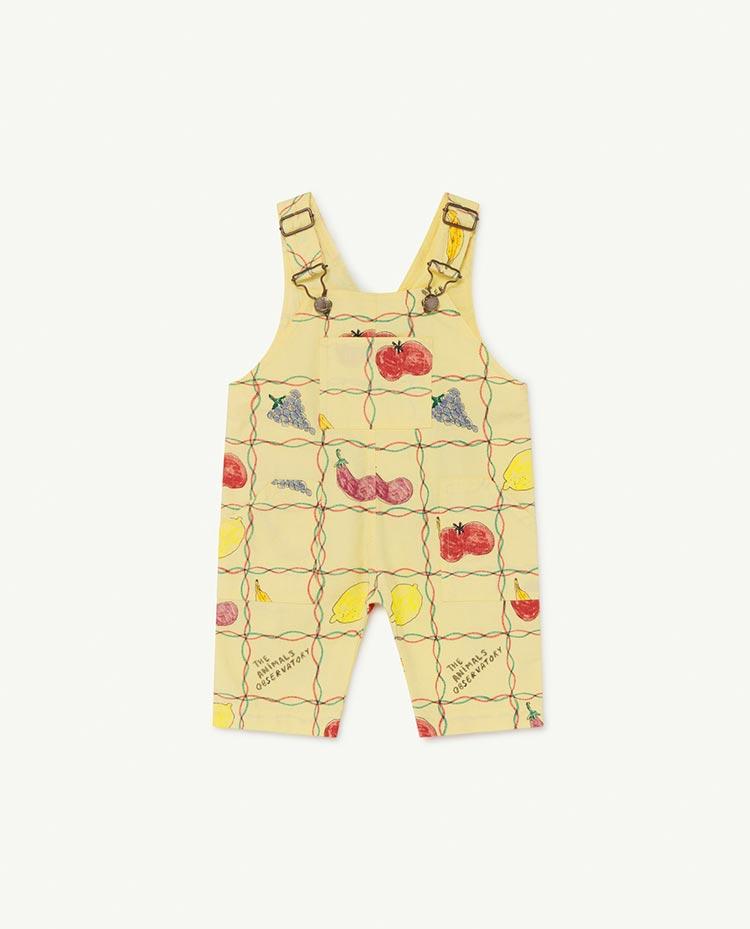 Soft Yellow Fruits Mule Jumpsuit COVER