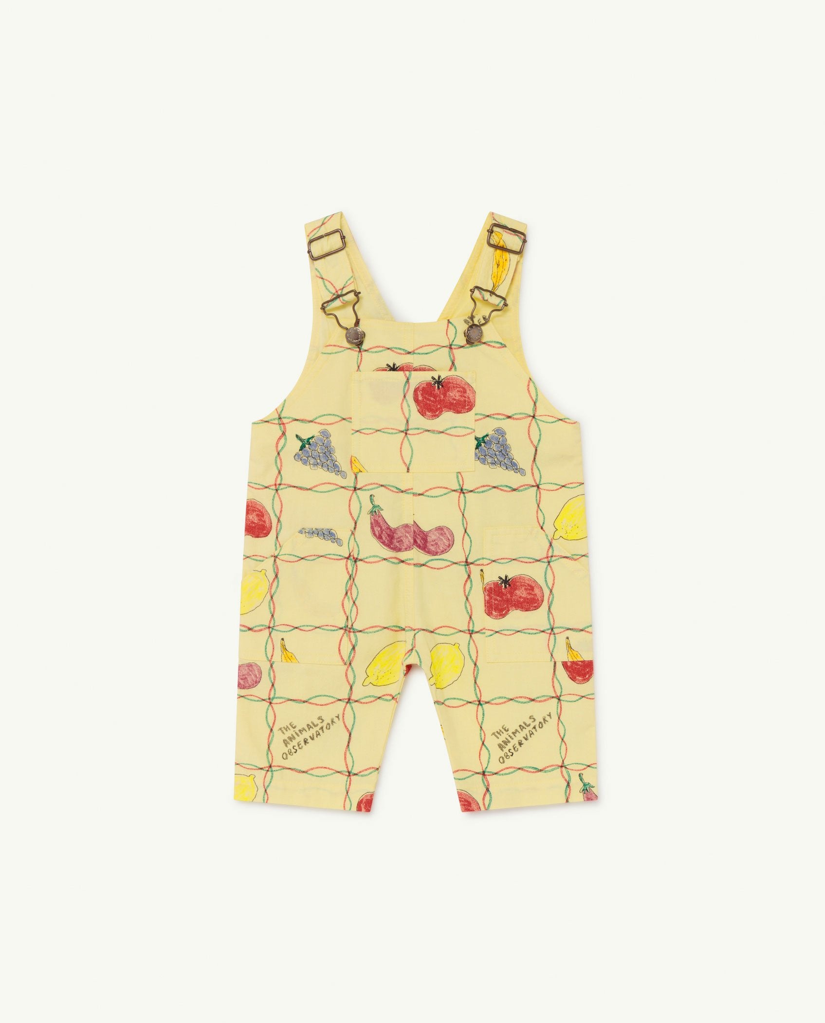 Soft Yellow Fruits Mule Jumpsuit PRODUCT FRONT