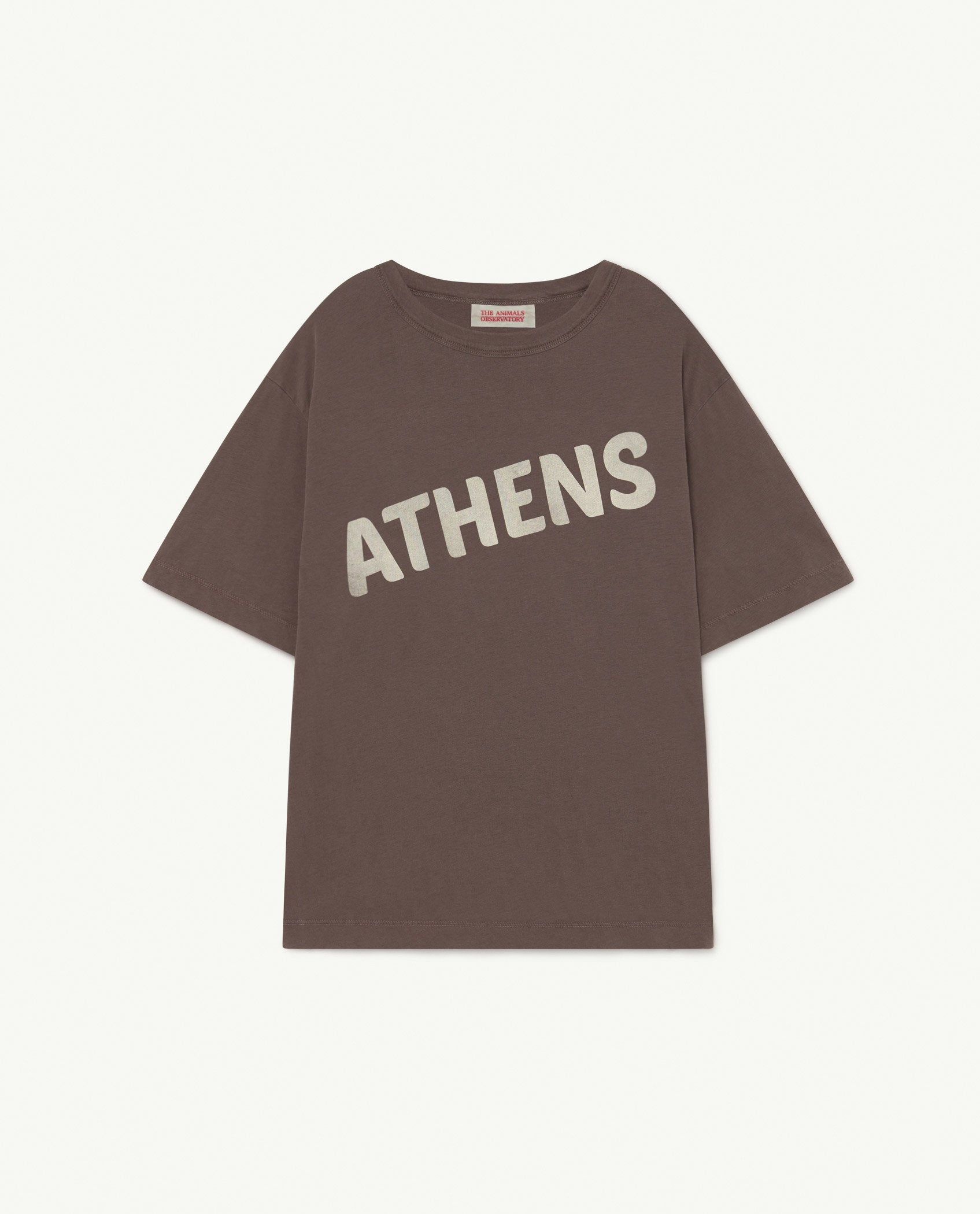Deep Brown Athens Rooster Oversize T-Shirt PRODUCT FRONT
