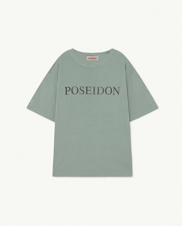 Soft Green Poseidon Rooster Oversize T-Shirt COVER