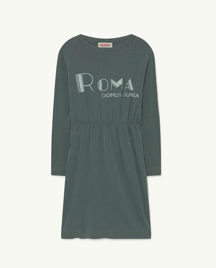 Deep Green Roma Crab Dress COVER