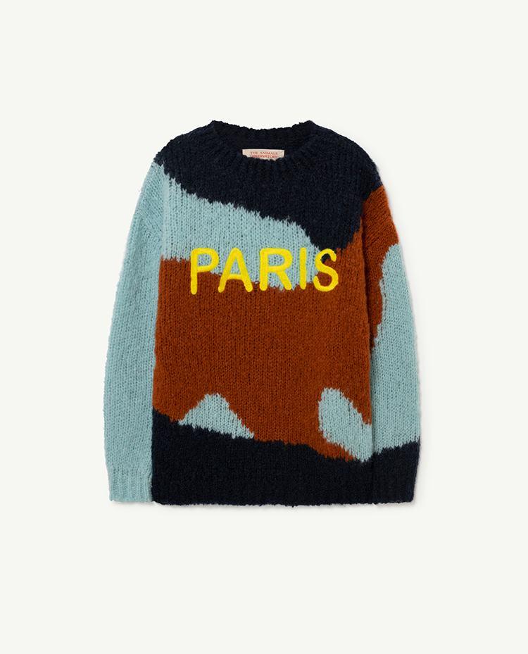 Blue Paris City Bull Sweater COVER