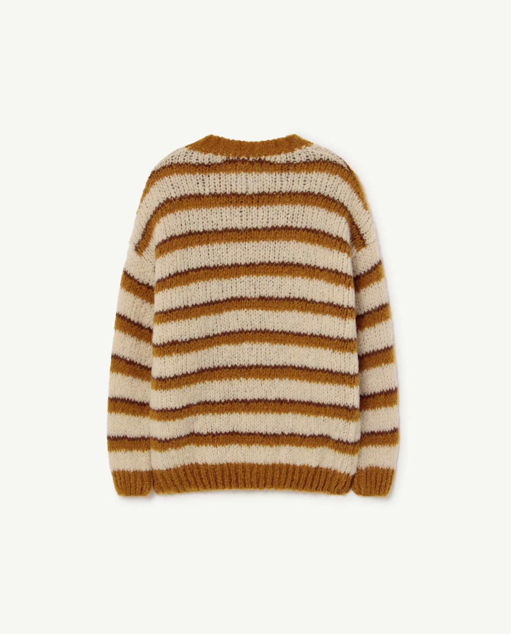Brown Logo Stripes Toucan Sweater PRODUCT BACK