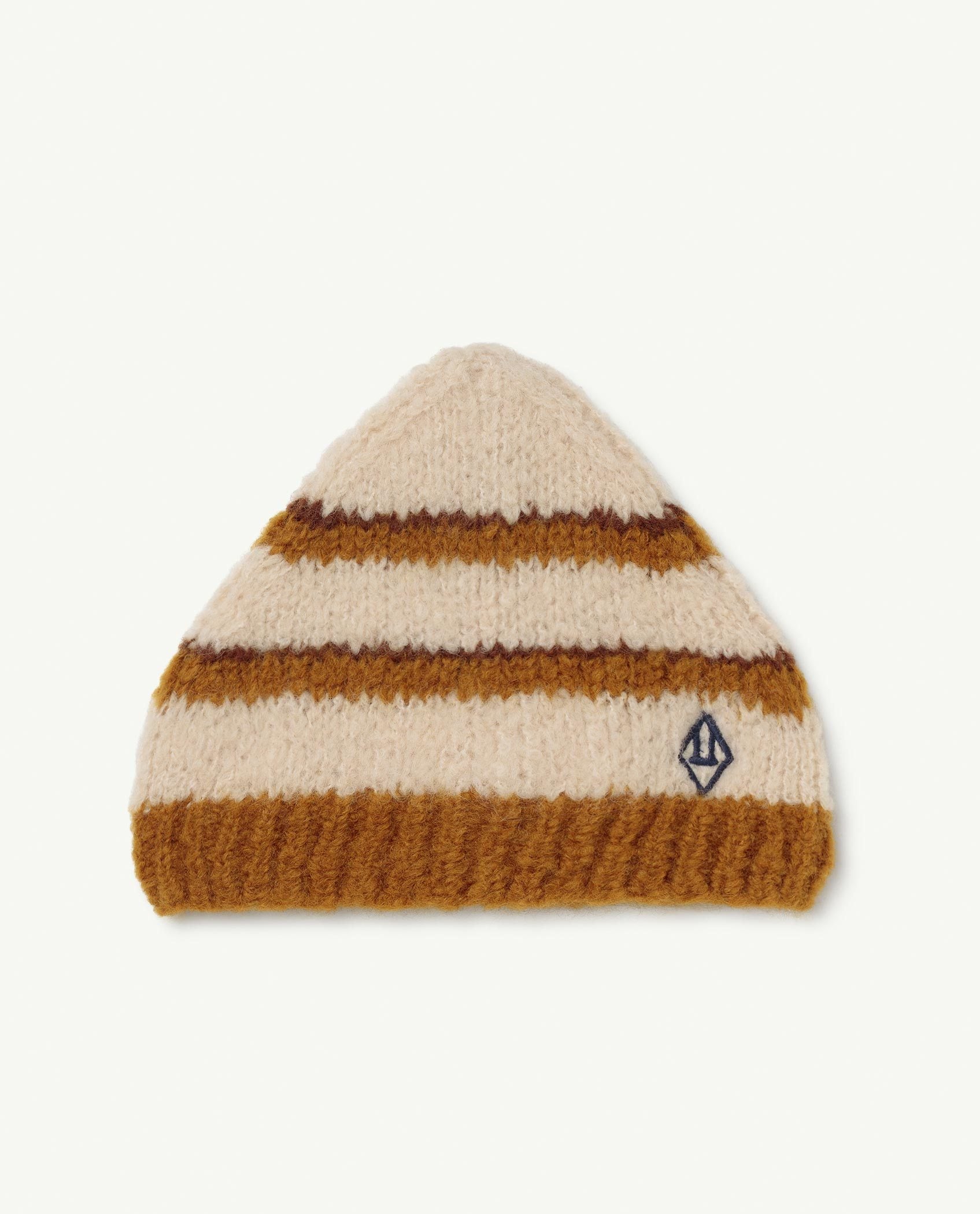 Brown Logo Stripes Pony Hat PRODUCT FRONT