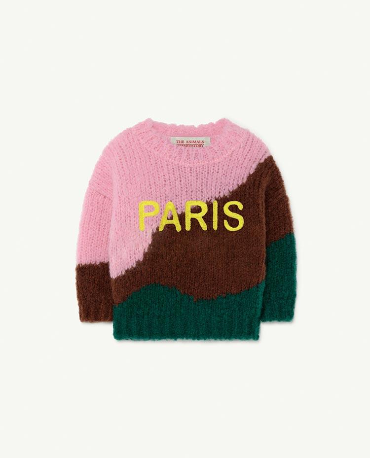 Green Paris City Bull Baby Sweater COVER