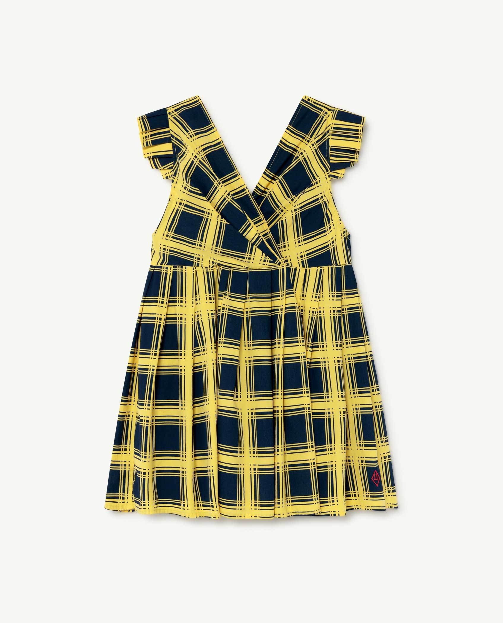 Yellow Squares Otter Dress PRODUCT FRONT