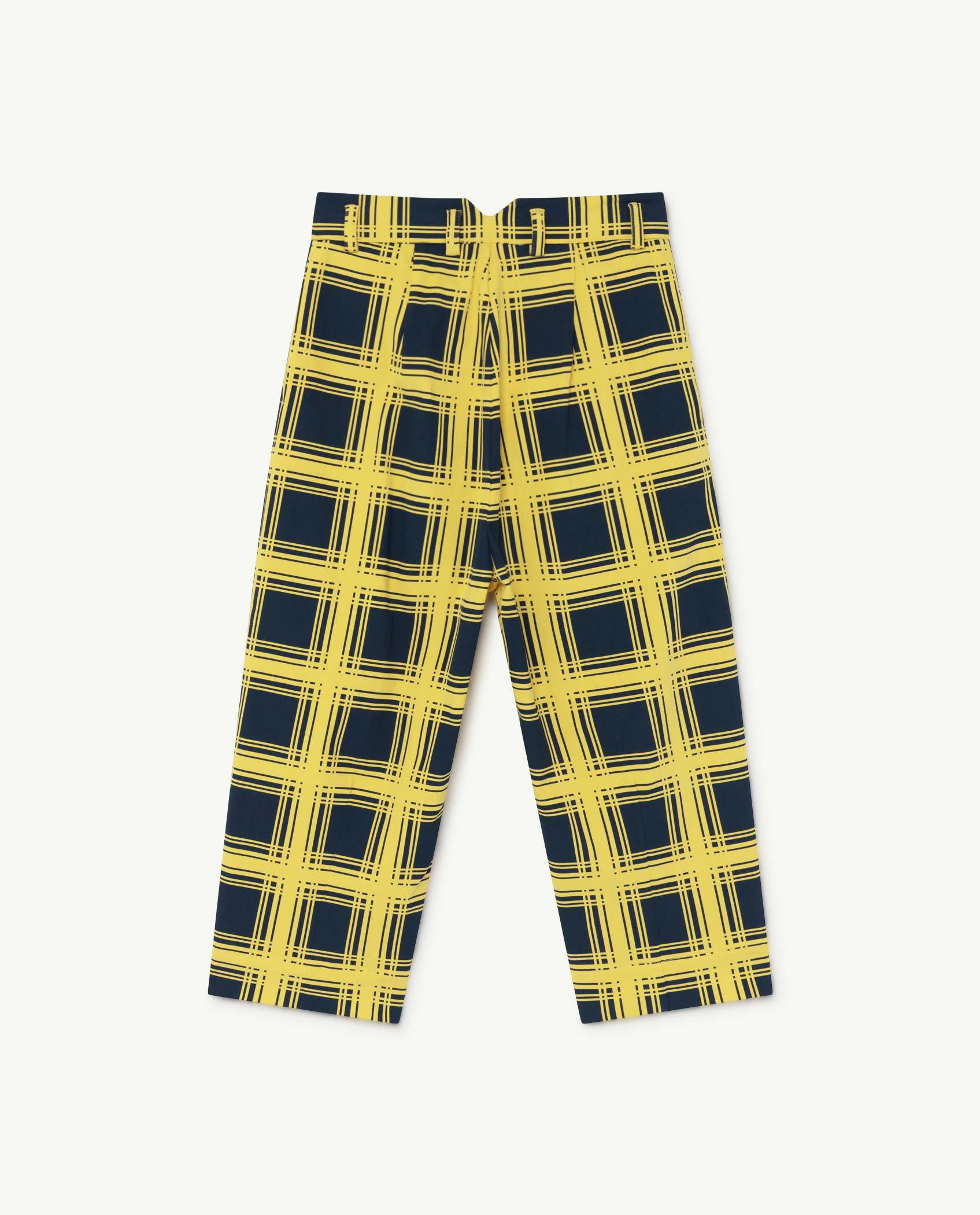 Yellow Squares Emu Trousers PRODUCT BACK