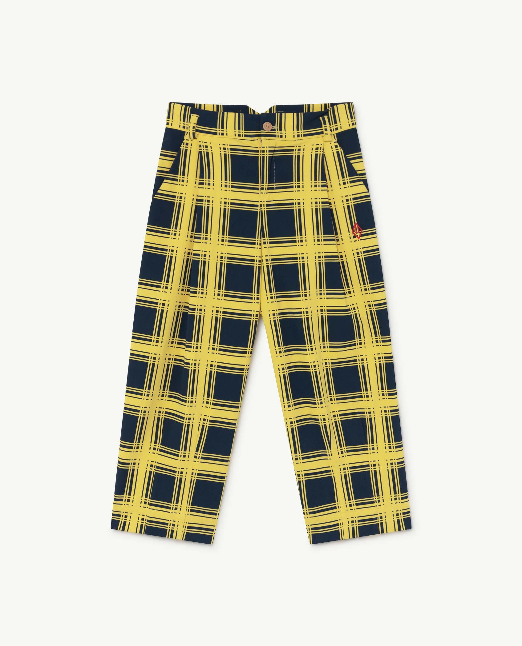 Yellow Squares Emu Trousers PRODUCT FRONT