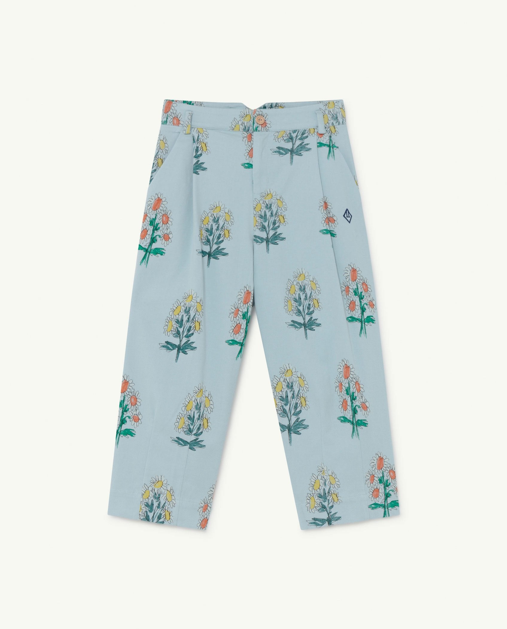Soft Blue Flowers Emu Trousers PRODUCT FRONT