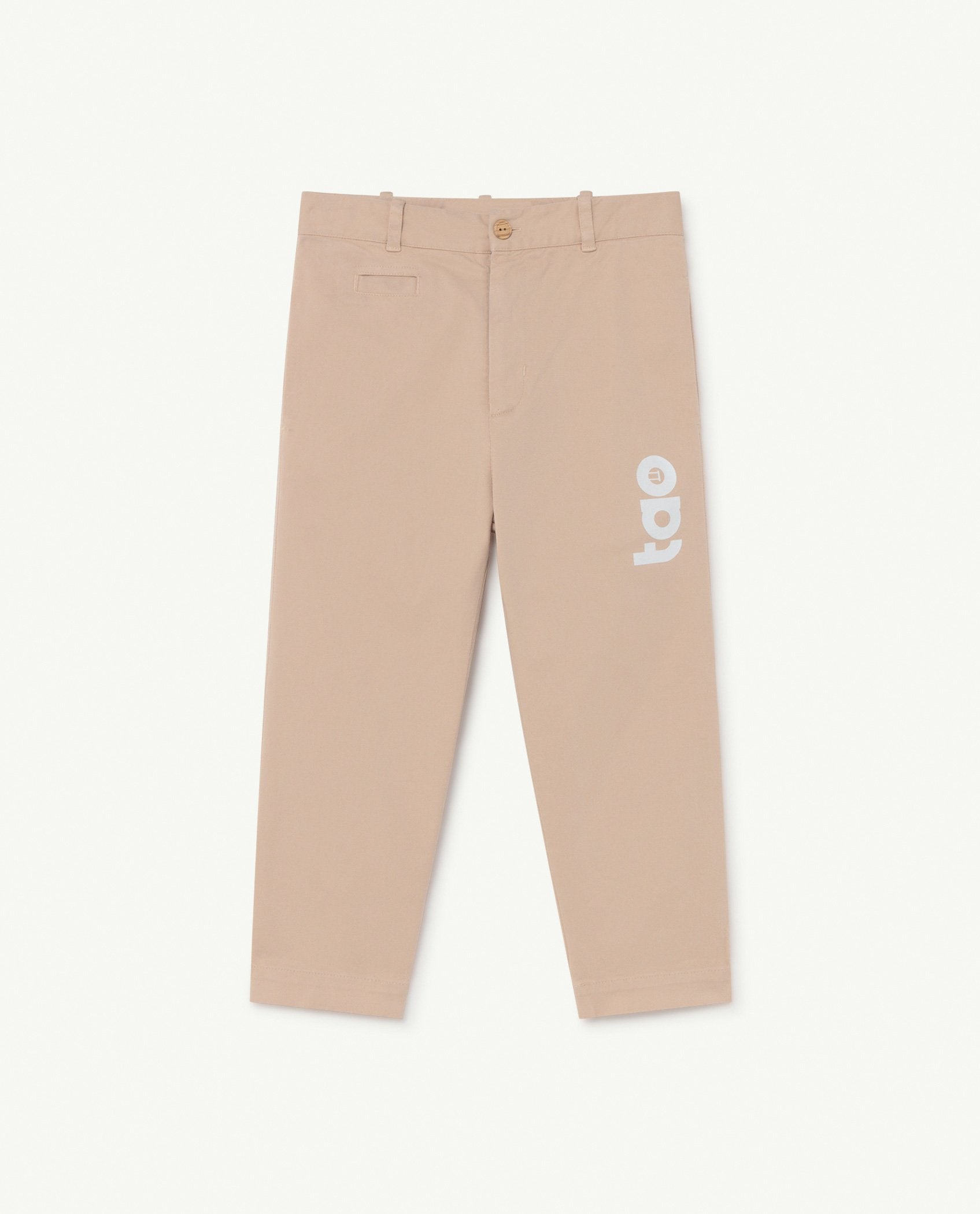 Soft Pink Logo Camel Trousers PRODUCT FRONT