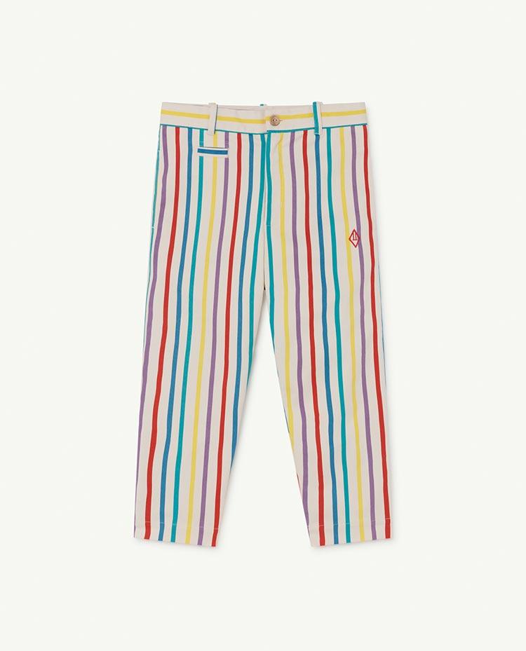 White Stripes Camel Trousers COVER
